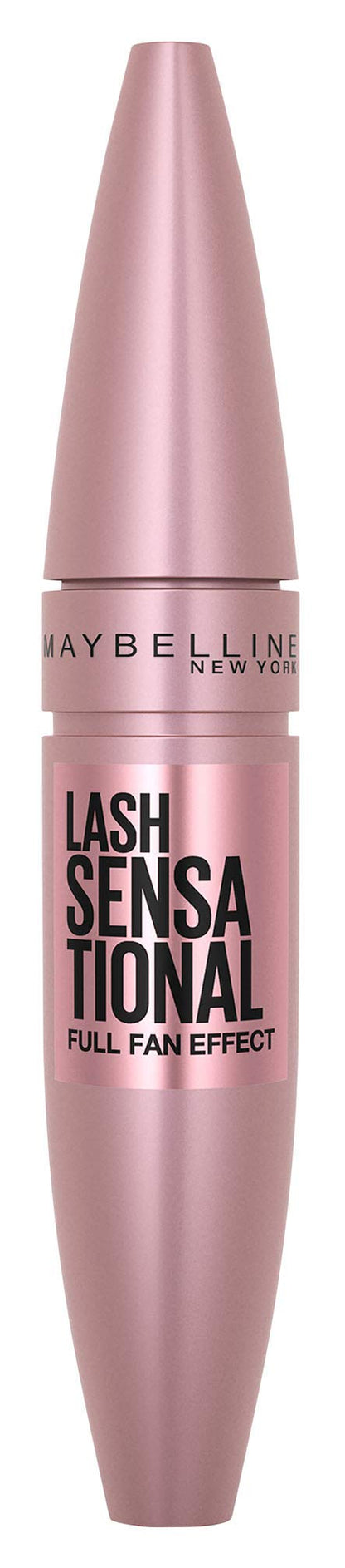 Maybelline New York Lash Sensational Voller-Wimpern-Fächer Mascara für voluminöse Wimpern, 2-in-1 Wimpern-Entfalter-Bürste für den Fächer-Effekt, Farbe: Very Black, 9,5ml