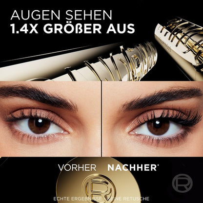 L'Oréal Paris Augen Make Up, Panorama Mascara für Volumen & Definition, Wimperntusche für optisch 1,4x größere Augen, Volume Million Lashes mit Panorama-Bürste, Farbe Schwarz, 1x 9,9ml