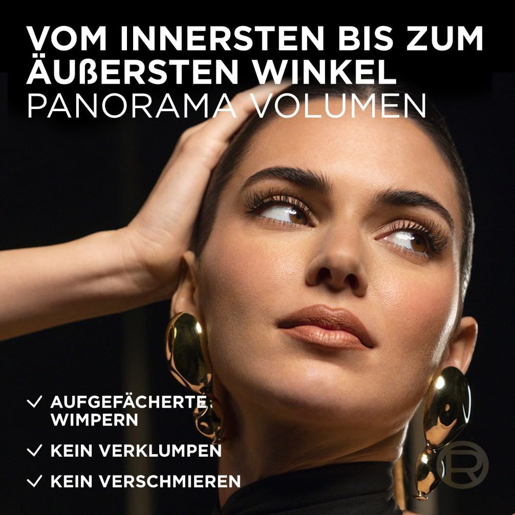 L'Oréal Paris Augen Make Up, Panorama Mascara für Volumen & Definition, Wimperntusche für optisch 1,4x größere Augen, Volume Million Lashes mit Panorama-Bürste, Farbe Schwarz, 1x 9,9ml
