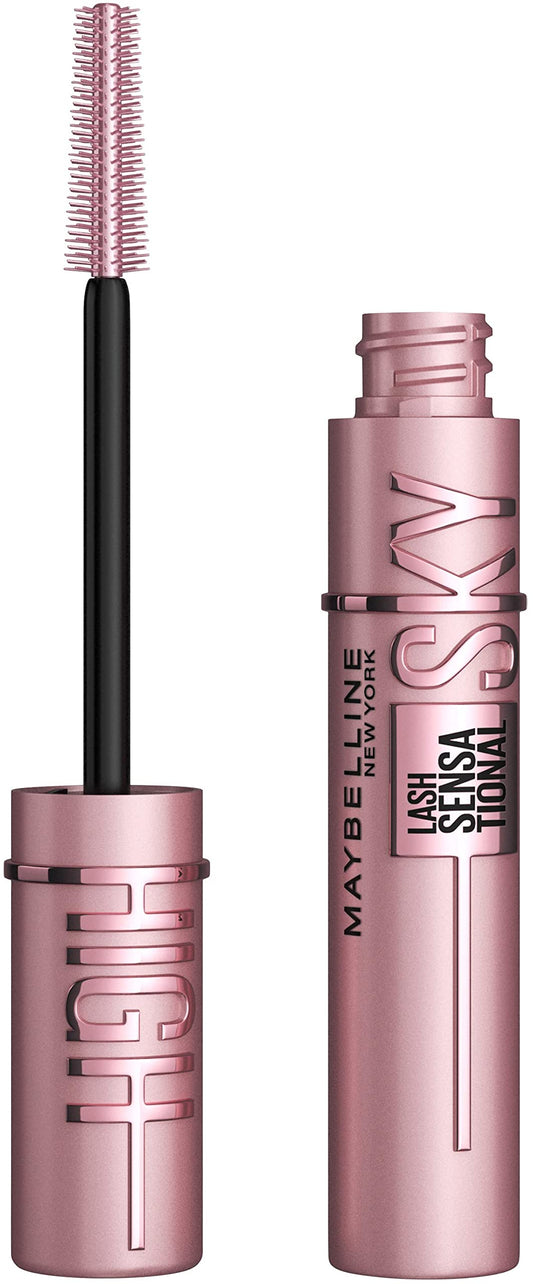 Maybelline New York Sky High Mascara für extreme Länge & volles Volumen, Tower Flex Bürste für Definition bis in die Spitzen, Formel mit Bambusextrakt, Schwarz (Very Black)
