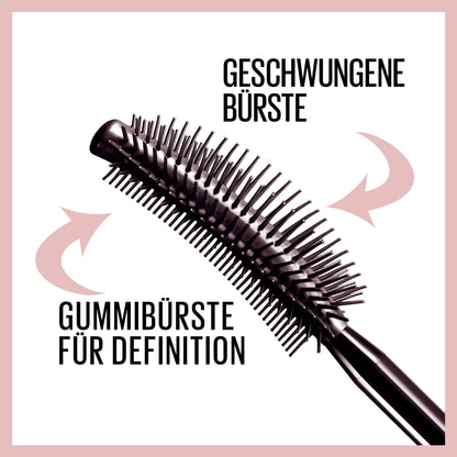 Maybelline New York Lash Sensational Voller-Wimpern-Fächer Mascara für voluminöse Wimpern, 2-in-1 Wimpern-Entfalter-Bürste für den Fächer-Effekt, Farbe: Very Black, 9,5ml