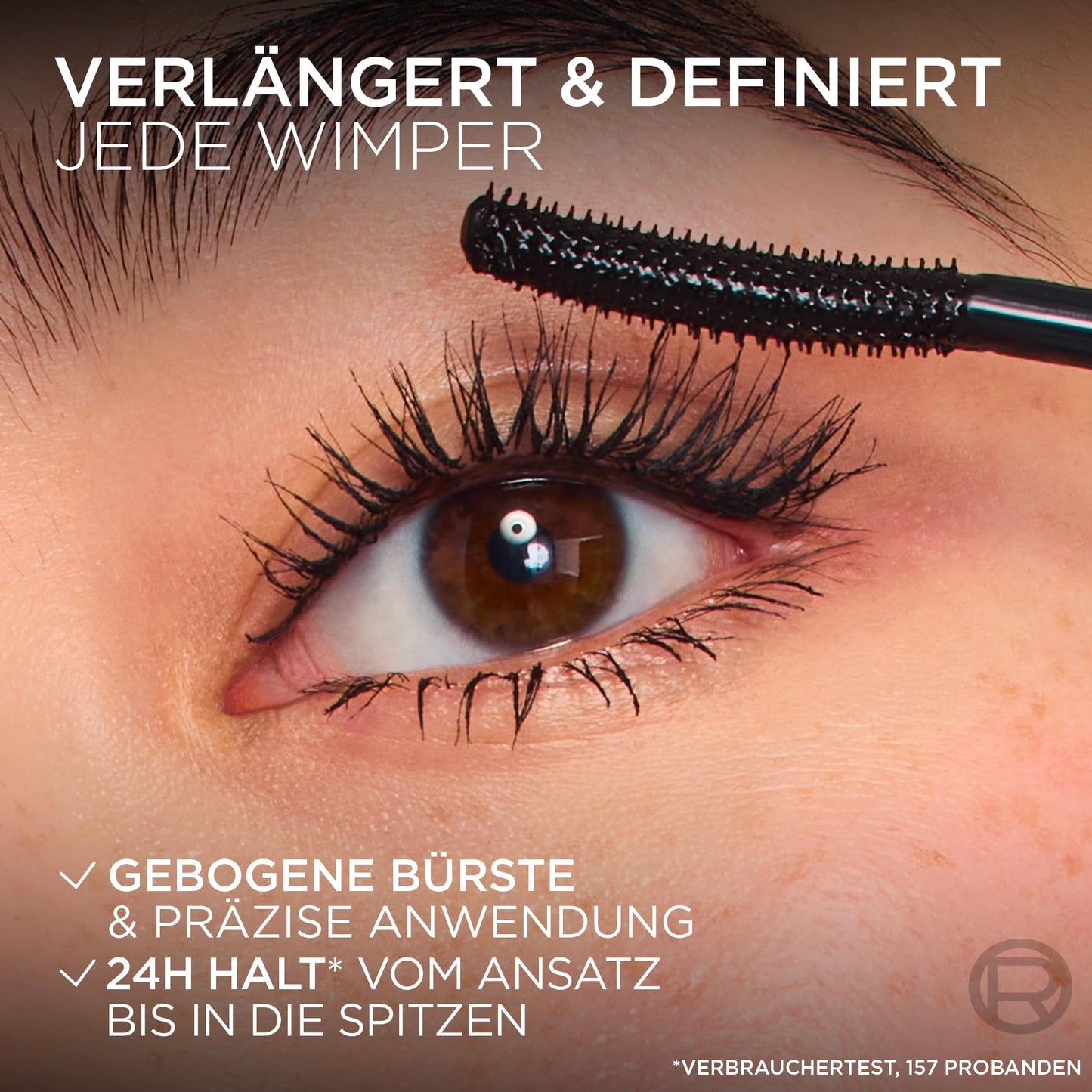 L'Oréal Paris Telescopic Extensionist Mascara, Verlängernde Wimperntusche (Farbe Schwarz), für lange Wimpern und einen extremen Lash-Extension Look, definierte Länge, Schwung & Volumen, 1x 9,9ml