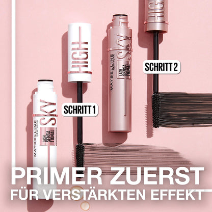 Maybelline New York Sky High Mascara für extreme Länge & volles Volumen, Tower Flex Bürste für Definition bis in die Spitzen, Formel mit Bambusextrakt, Schwarz (Very Black)