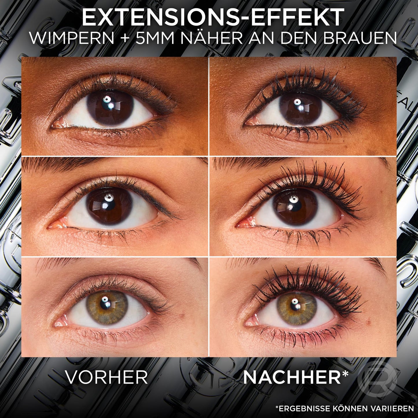 L'Oréal Paris Telescopic Extensionist Mascara, Verlängernde Wimperntusche (Farbe Schwarz), für lange Wimpern und einen extremen Lash-Extension Look, definierte Länge, Schwung & Volumen, 1x 9,9ml